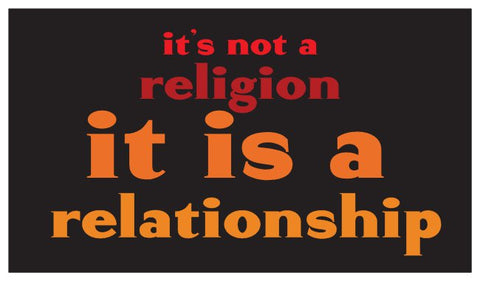 Not Religion, but Relationship Daily Inspiration Seed Card - Red