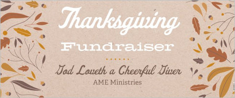 Thanksgiving Church Fundraiser Banner 2.5' x 6'
