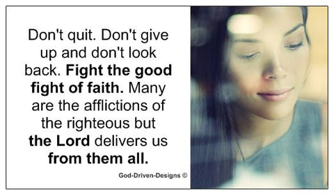 Women's Ministry: Don't Quit. Don't Give Up Church Card