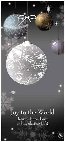 God Driven Designs Inspirational Joy to the World Holiday Bulbs Christmas Card Image