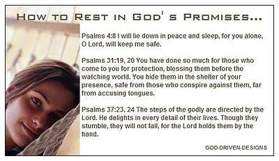 Rest in the Promises of God Prayer of Salvation Seed Card - Small Font