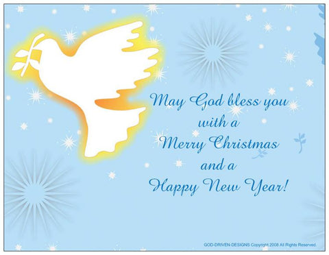 May God Bless You Christmas Dove Note Card 5/Pack Set