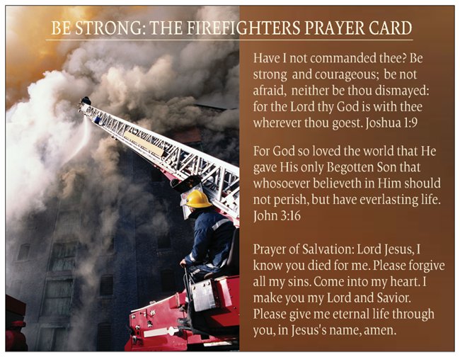 Firefighter Shift Prayer - Firefighter Prayer Cards (3 Cards)
