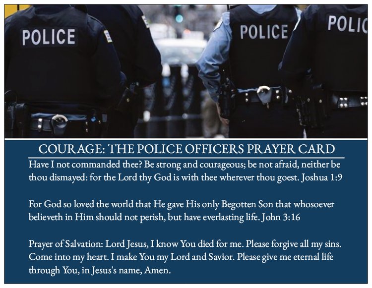 Courage: The Police Officers Prayer Card