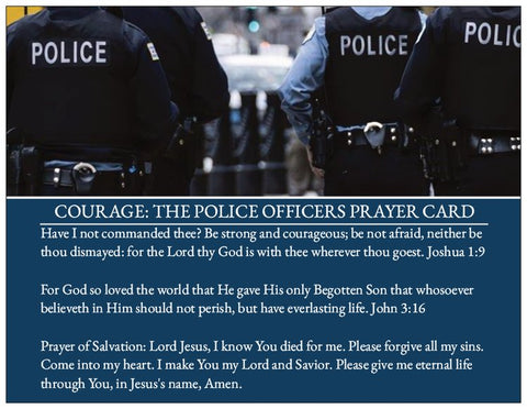 Courage: The Police Officers Prayer Card