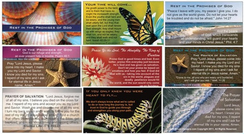 Assorted Prayer of Salvation Seed Cards - Beach Summer Themes
