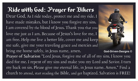 Biker Seed Card: Ride with God Motorcycle Card