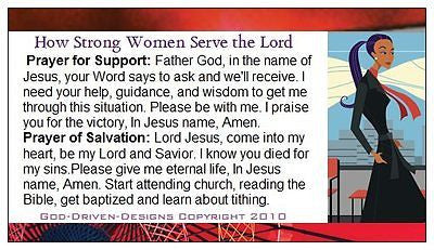 How Strong Women Serve the Lord Seed Card